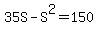 35S-S%5E2=150