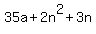 35a+%2B+2n%5E2+%2B+3n