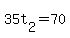 35t%5B2%5D+=+70