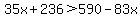 35x%2B236%3E590-83x