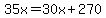 35x=30x%2B270