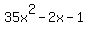 35x%5E2-2x-1