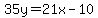 35y=21x-10