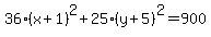 36%28x%2B1%29%5E2%2B25%28y%2B5%29%5E2=900