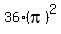 36%2A%28pi%29%5E2