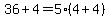 36%2B4=5%284%2B4%29