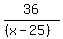 36%2F%28%28x-25%29%29