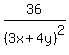 36%2F%283x%2B4y%29%5E2