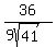 36%2F%289sqrt%2841%29%29