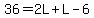 36=2L%2BL-6