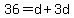 36=d%2B3d