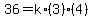 36=k%2A%283%29%284%29