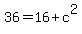 36+=+16+%2B+c%5E2