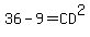 36-9=CD%5E2