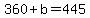 360%2Bb=445