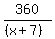 360%2F%28%28x%2B7%29%29