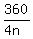 360%2F%284n%29