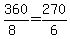 360%2F%288%29=270%2F6