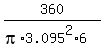 360%2F%28pi%2A3.095%5E2%2A6%29