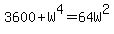3600%2BW%5E4=64W%5E2