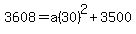 3608=a%2830%29%5E2%2B3500