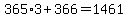 365%2A3%2B366=1461