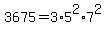 3675=3%2A5%5E2%2A7%5E2
