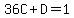 36C%2BD=1