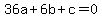36a%2B6b%2Bc=0