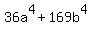 36a%5E4%2B169b%5E4