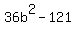 36b%5E2-121
