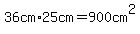 36cm%2A25cm+=+900cm%5E2