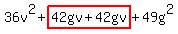 36v%5E2%2Bhighlight%2842gv%2B42gv%29%2B49g%5E2