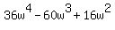 36w%5E4-60w%5E3%2B16w%5E2