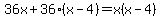 36x%2B36%28x-4%29=x%28x-4%29