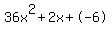 36x%5E2%2B2x%2B-6