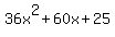 36x%5E2+%2B+60x+%2B+25
