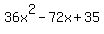 36x%5E2+-+72x+%2B+35