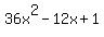 36x%5E2-12x%2B1