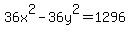 36x%5E2-36y%5E2=1296