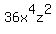 36x%5E4z%5E2
