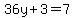 36y%2B3=7