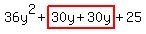 36y%5E2%2Bhighlight%2830y%2B30y%29%2B25
