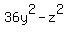 36y%5E2+-+z%5E2