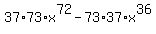 37%2A73%2Ax%5E72+-+73%2A37%2Ax%5E36