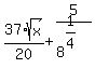 37%2Asqrt%28x%29%2F20%2B5%2F8%5E%281%2F4%29