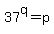 37%5Eq+=+p