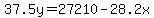 37.5y=27210-28.2x