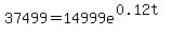 37499+=+14999e%5E%280.12t%29