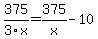 375%2F3x=375%2Fx-10